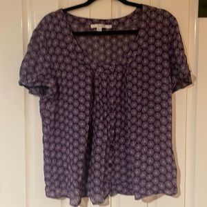 Boden Women’s Purple/Lavender Print Blouse.  Size 14.